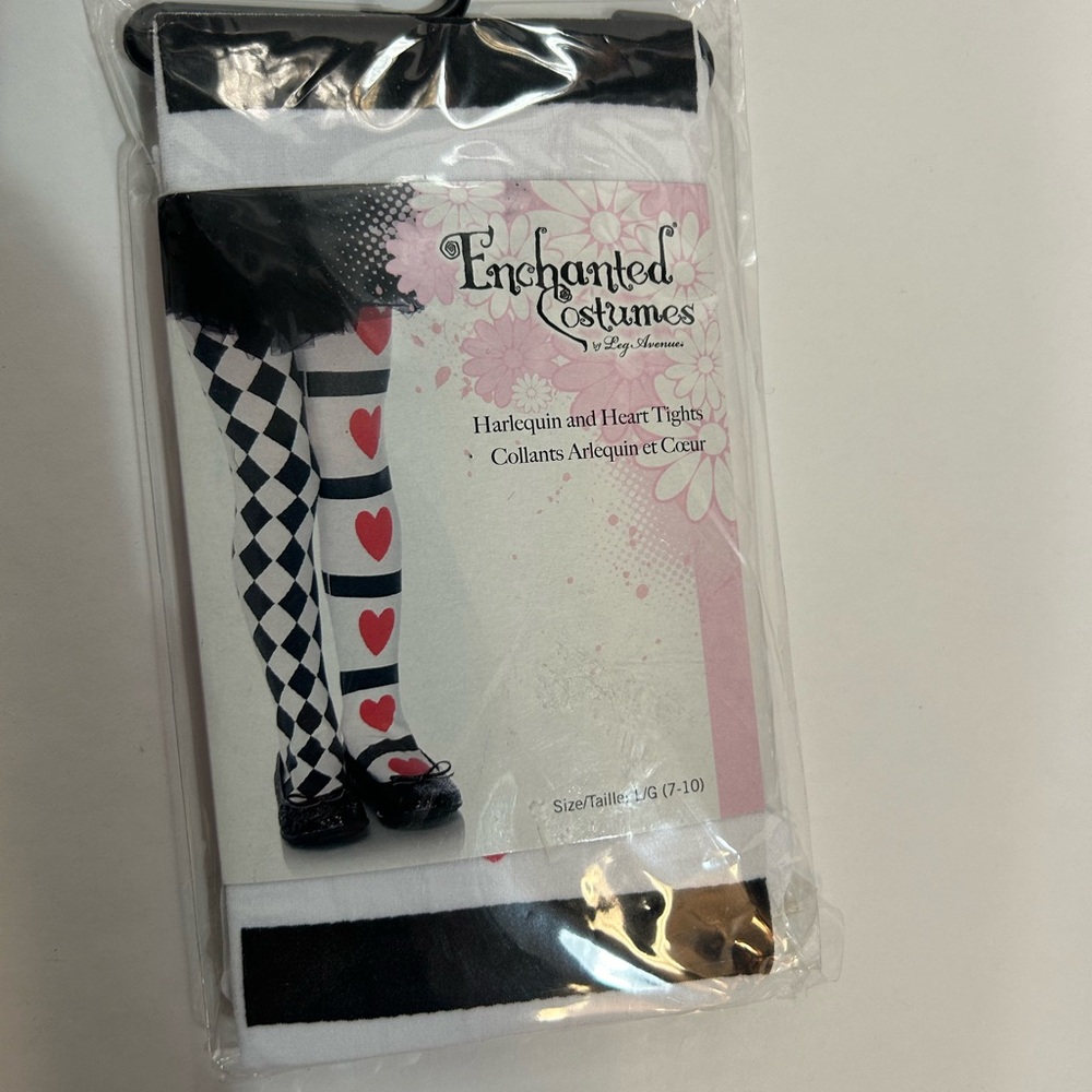 Enchanted Costumes Harleyquin and heart tights